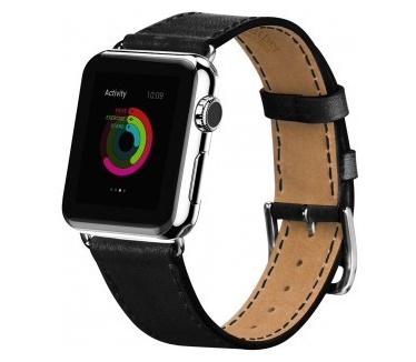 hoco Platinum Lederen Watchband Apple Watch (42mm) - Black