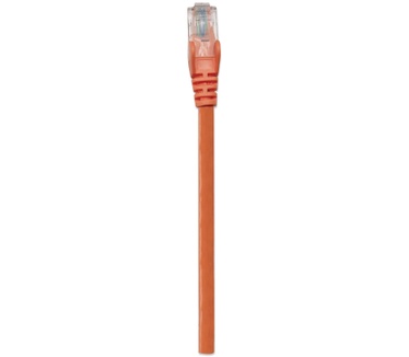 Intellinet Network Patch Cable, Cat5e, 3m, Orange, CCA (Copper Clad Aluminium), F/UTP (cable unshielded/twisted pair - all three pairs wrapped in foil), PVC, RJ45 Male to RJ45 Male, Gold Plated Contacts, Snagless, Booted