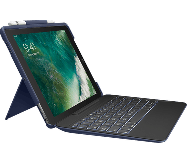 Logitech Slim Combo voor 12,9", Qwerty Blauw