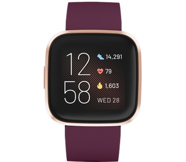 Fitbit Versa 2 Rosé Goud (Bordeaux Rood)