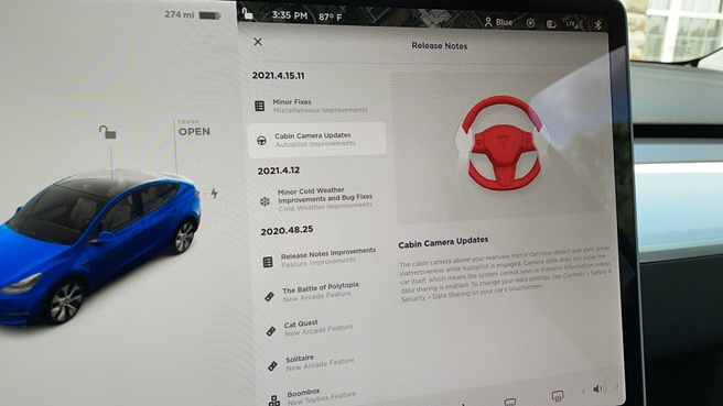 Tesla Driver camera