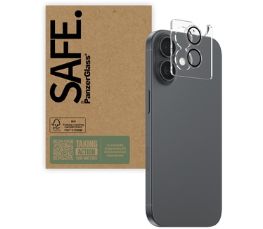PanzerGlass SAFE. by PanzerGlass® Camera Lens Protector Transparent iPhone 17 | iPhone 16 | 16 Plus | Bulk