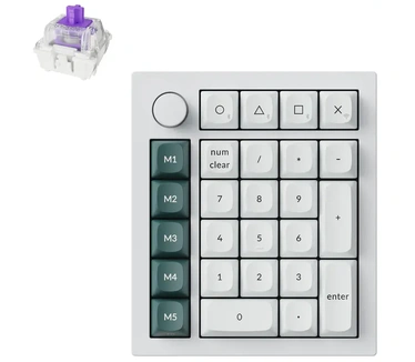 Keychron Q0 HE QMK Wireless Custom Number Pad Gateron Double-Rail magnetic Nebula Switch