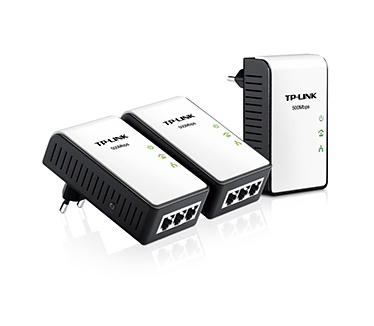 TP-Link AV500 Mini Powerline adapter met 3 aansluitingen, set van 3 stuks
