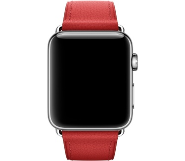 Apple Rood bandje, klassieke gesp (42 mm)