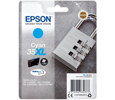 Epson Singlepack Cyan 35XL DURABrite Ultra Ink