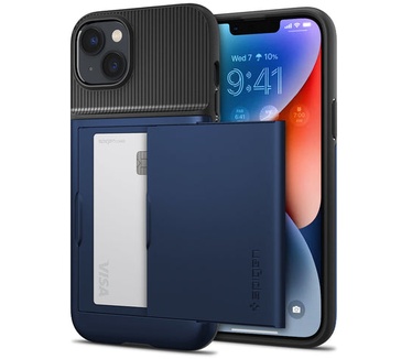 Spigen iPhone 6.7In Slim Arm CS Navy Blu