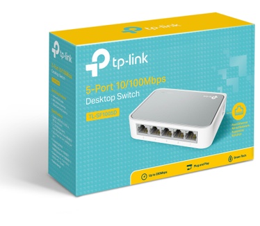 TP-Link 5-Port 10/100 Switch Desktop 9.0VDC/0.6A