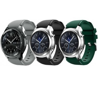 qMust 3 Sport bandjes voor Samsung Gear S3 Classic / Frontier - (SET 2)