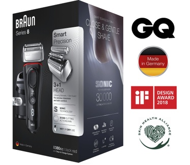 Braun Series 8 8380cc Volgende Generatie Elektrisch Scheerapparaat, Clean&Charge-station, Zwart