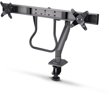 Startech.com Dual Monitor Arm met Crossbar voor Bureau, Tot 27 inch Schermen, VESA 75x75/100x100, Max 15kg, C-klem, Volledig Scharnierend, Arm met Veermechanisme, TAA