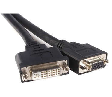 Startech.com 20 cm LFH-59 Mannelijk naar Vrouwelijk DVI-I VGA DMS-59 Kabel