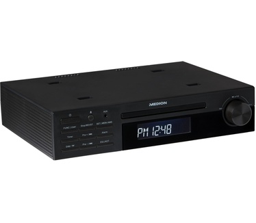 Medion LIFE E66566 Onderbouw Radio met stereo CD-speler, PLL-UKW-radio, AUX, RDS, 64 zendergeheugens