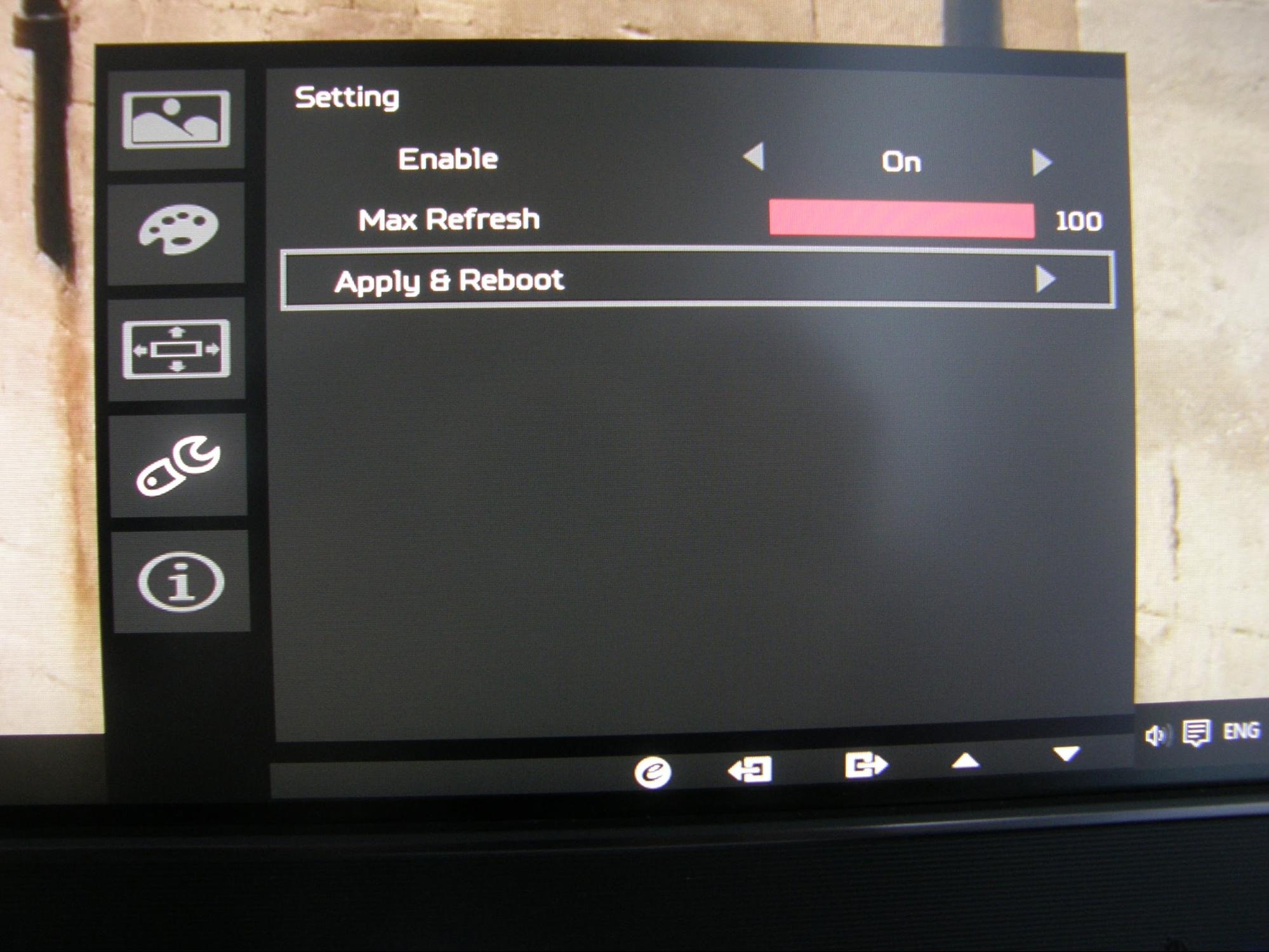 OSD Overclock menu