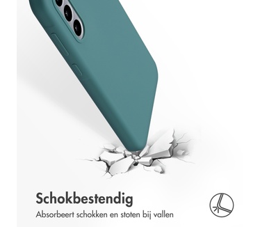 Accezz Liquid Silicone Backcover Samsung Galaxy A56 - Donkergroen