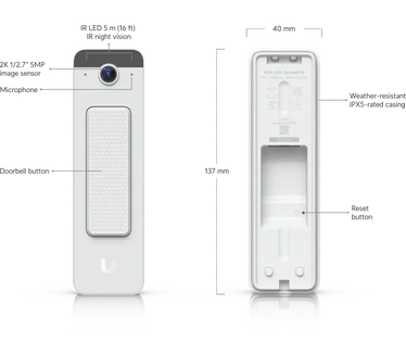 Ubiquiti UniFi Doorbell Lite - Wit