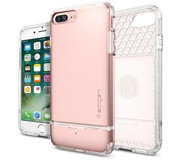 Spigen Flip Armor Apple iPhone 7 Plus Case Rosé Goud