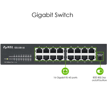 ZyXEL 16 Port Gigabit Unmanaged Switch v3