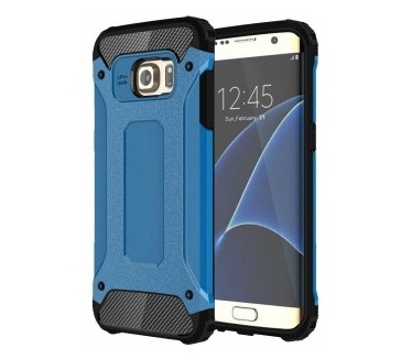 qMust Samsung Galaxy S7 edge Armor Hybrid Case - Light Blue