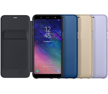 Samsung Galaxy A6+ Wallet Cover (Galaxy A6+) Zwart