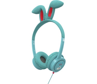 iFrogz Headphone-Little Rockerz Costume-With Buddy Jack and Coiled Cable-FG-Bunny