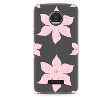Just in Case Motorola Moto Z Hoesje Mandala Bloemen Grijs