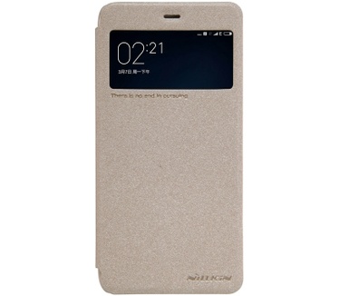 Nillkin New Sparkle S-View Book Case voor Xiaomi Mi5 - Goud Goud