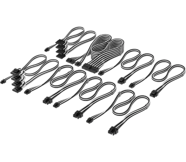 Corsair Elite Premium Individually Sleeved Type-5 PSU Cables Pro Kit Wit, Zwart