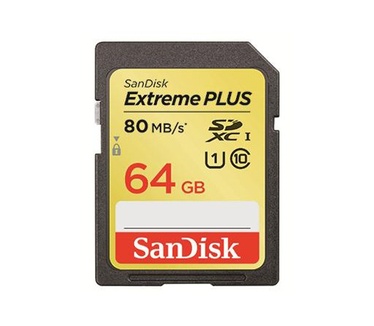 Sandisk Sandisk Extreme PLUS 64GB SDXC 80MB/s Class 10 UHS-1