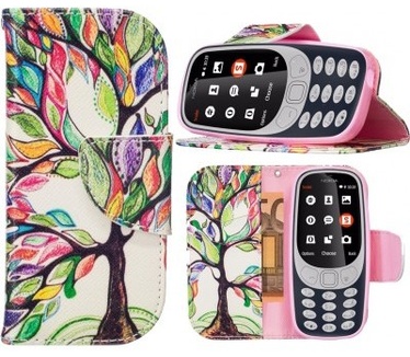 qMust Nokia 3310 (2017) Wallet Case Painted Tree
