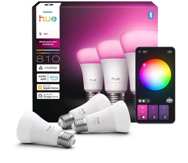 Philips Hue White and Color Ambiance A60 - E27 slimme lamp - 810 lumen (3-pack)