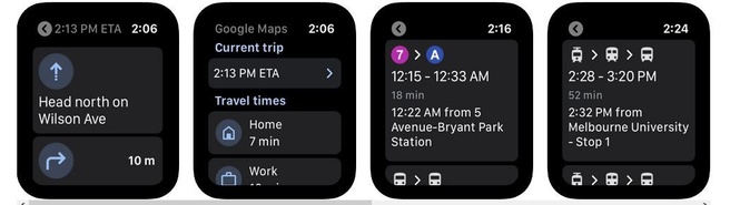 Google Maps op Apple Watch