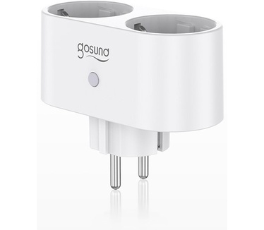 Gosund SP211 smart stopcontact dubbel, met schakelaar, Allexa, Google Home en IFTTT compatible, Wi-Fi 2,4 GHz, wit