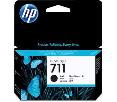 HP 711 zwarte DesignJet inktcartridge, 38 ml
