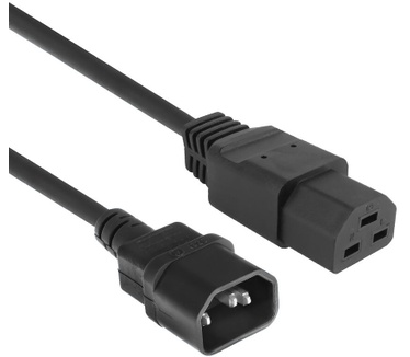 ACT Netsnoer C14 - C21 IEC60320 zwart 1 m