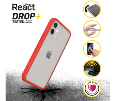 Otterbox React Series voor Apple iPhone 12 mini, Power Red - Geen retailverpakking