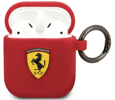 Ferrari Silicone Case voor Apple Airpods 1 & 2 - Rood  Rood