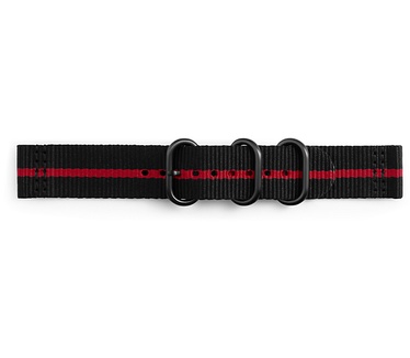 Samsung Gear Sport Premium Nato Armband Zwart/Rood