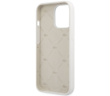 Lacoste Silicone Allover Back Case - iPhone 13 Pro (6.1") - Wit Wit