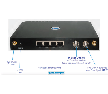 Teleste Moka MA32 met Wifi versterker High speed internet over coax adapter EOC-04