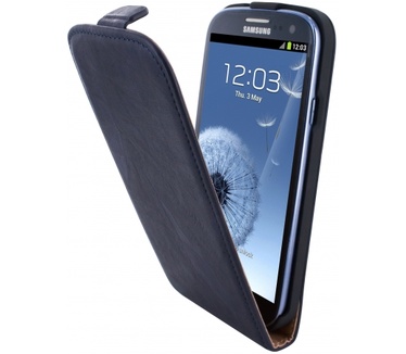 Mobiparts Mobiparts Vintage Flip Case Samsung Galaxy S3 Navy Blue