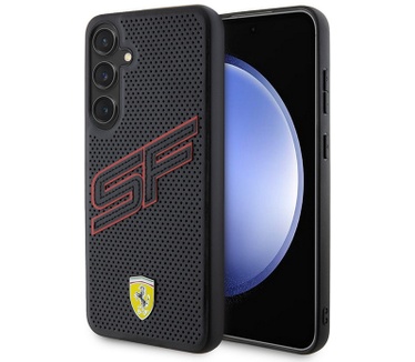 Ferrari Big SF Perforated Back Case - Galaxy S24 Plus - Zwart Zwart