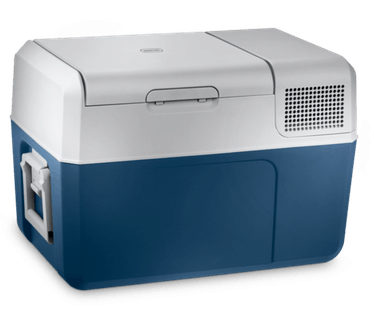 Mobicool MCF60. Kleur van het product: Blauw, Grijs, Insulation Material: Polyurethaan (PU), Beeldscherm: LED. Inhoud: 58 l, Koeling temperatuur bereik: -10 - 10 °C, Koelend medium: R134a. Stroombron: Electrisch, Type stroombron: AC, DC, AC invoe