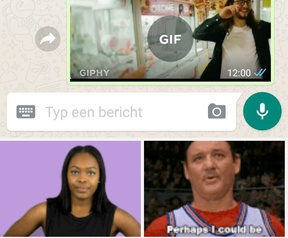 WhatsApp Giphhy-zoekfunctie