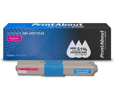 PrintAbout Huismerk OKI 44973534 Toner Magenta
