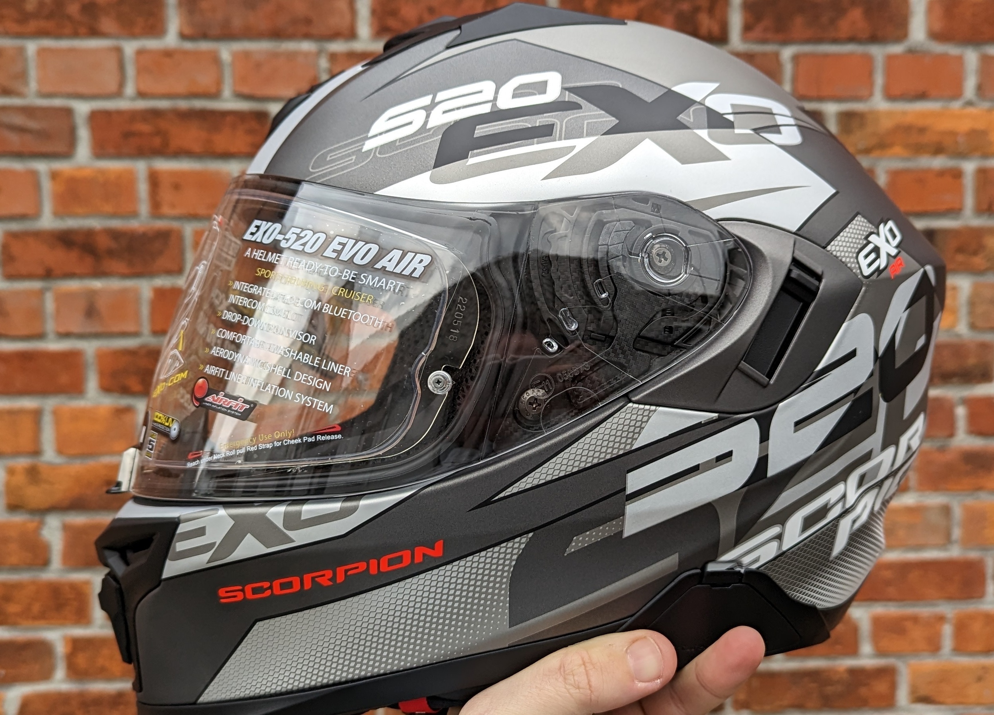 Scorpion Exo-520 Evo Air - Cover matte silver