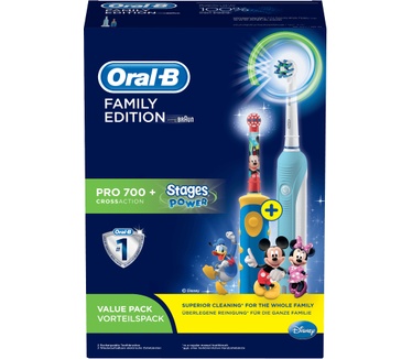 Oral-B Pro 700 + Stages Power Familypack ? 2 Elektrische Tandenborstels