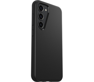 Otterbox OtterBox Symmetry-hoesje voor Galaxy S23, schokbestendig, valbestendig, dunne beschermende hoes, 3x getest volgens militaire standaard, Antimicrobieel, Zwart, Geen retailverpakking