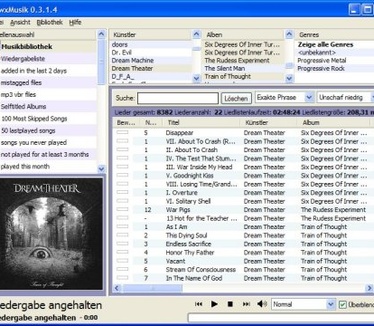 wxMusik screenshot (klein)