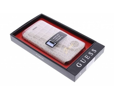 Guess Originele Croco Bookcase Hoesje voor de iPhone 6 / 6S - Beige Beige